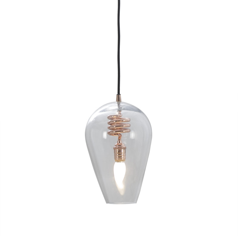 Luminaire suspendu en forme de cloche à 1 lumière Oakland Kelly Hoppen, Cuivre