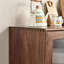 Buffet de rangement rétro minimaliste en noyer noir-129742200
