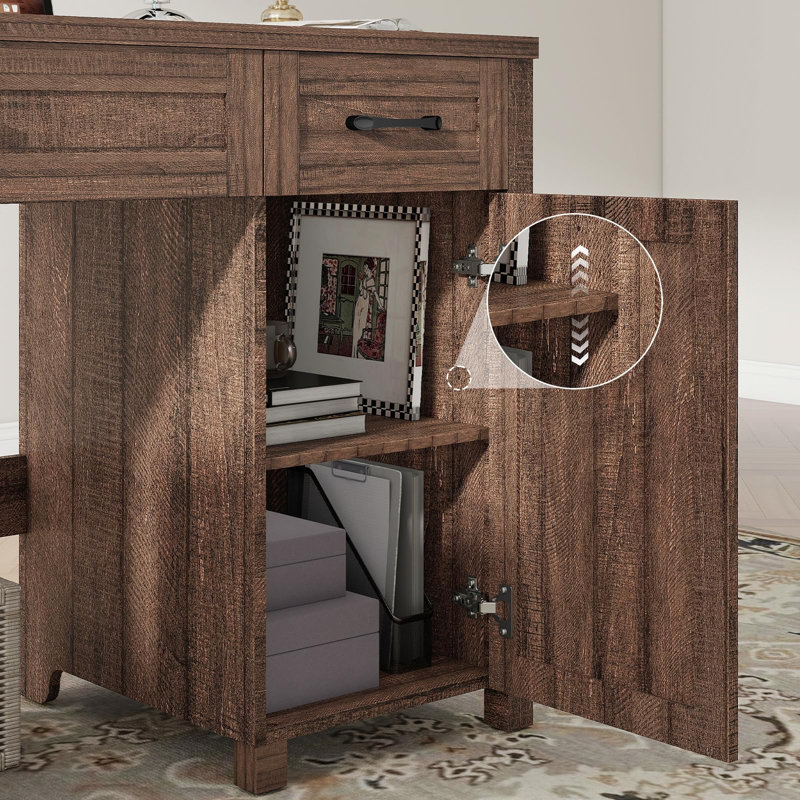 Farmhouse 47" Executive Desk, Red brown
