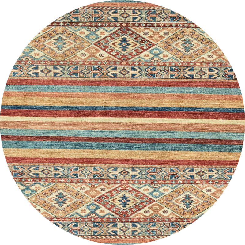 Zaltbommel Southwestern Indoor Rug, Round 4'