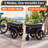 2-in-1 Bike Cargo Trailer Pushcart, Bicycle Trailer with Removable Cargo Box & Waterproof Cover, Steel Frame Utility Wagon with Tow Hitch & Push Handle for Groceries, Gear & Pets, Black