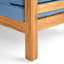 Ensemble de 2 fauteuils club de style Mid-Century Modern - Bois, noyer et transparence bleue (2 pièces) - Extérieur