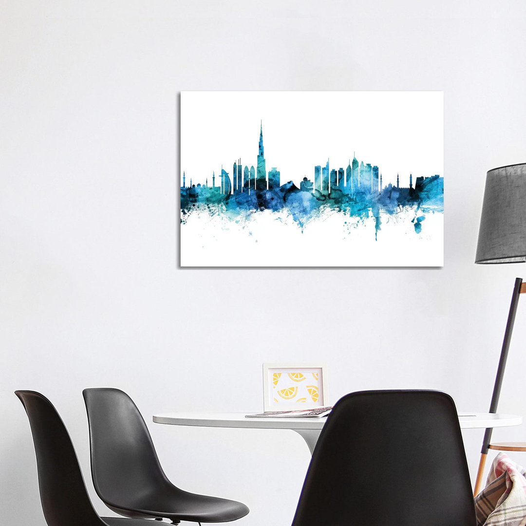 Dubai, UAE Skyline by Michael Tompsett - Wrapped Canvas Gallery-Wrapped Canvas Giclée