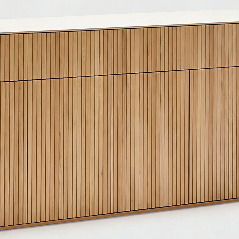 Armoire de salle à manger en bois massif de style français