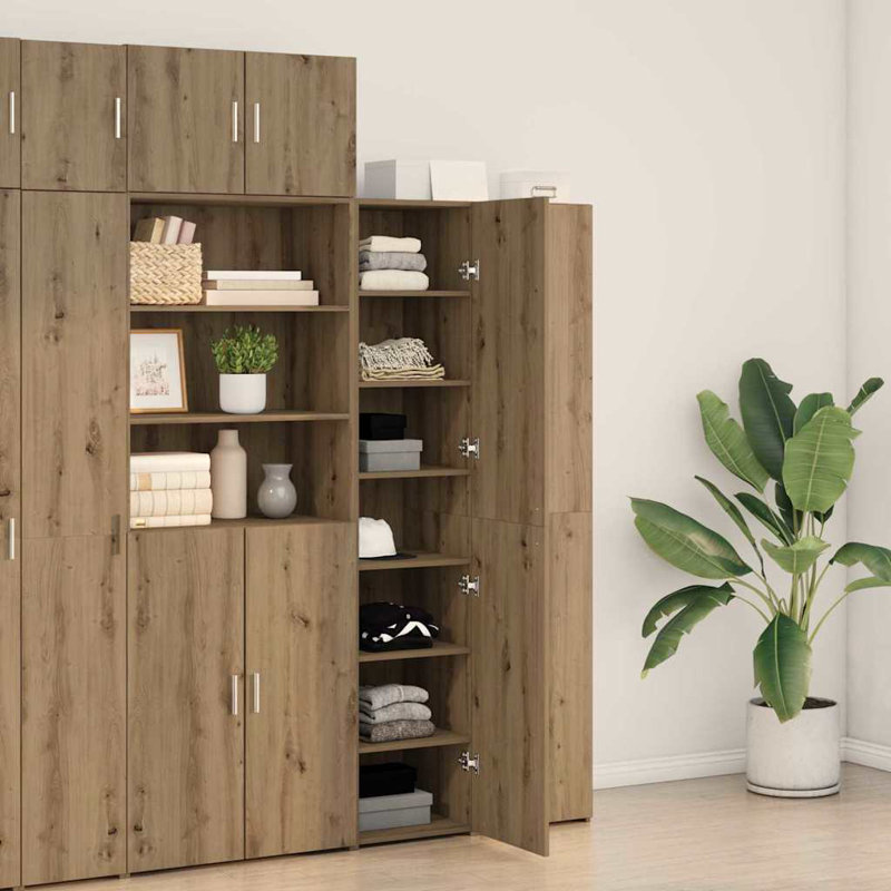 Highboard 40X42.5X185 Cm Engineered Wood, Artisan Oak