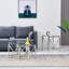 Darrie Stainless Steel Nesting Tables With Tempered Glass Top Set of 3 For Living Room (Curve)-911346945