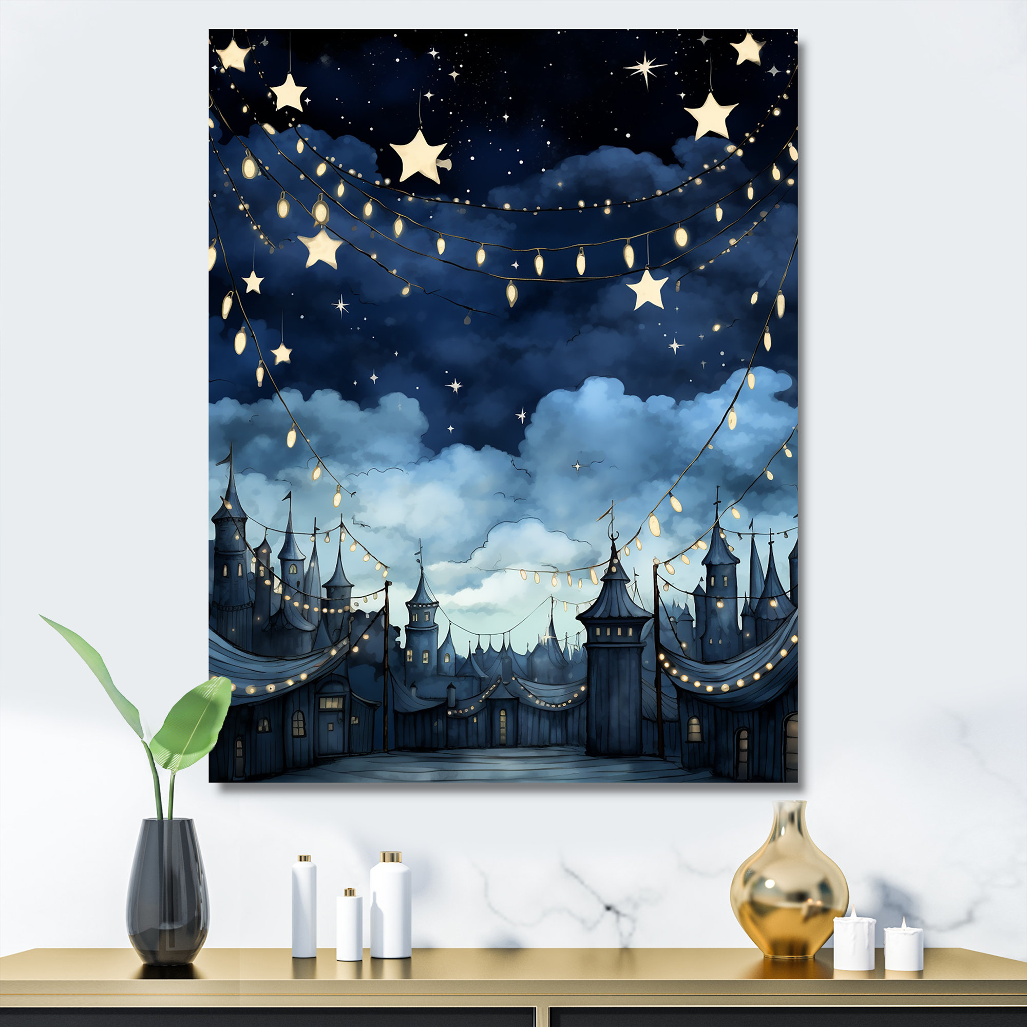 Harriet Bee Child Nursery Starry Night II - Nursery's Wall Art | Wayfair