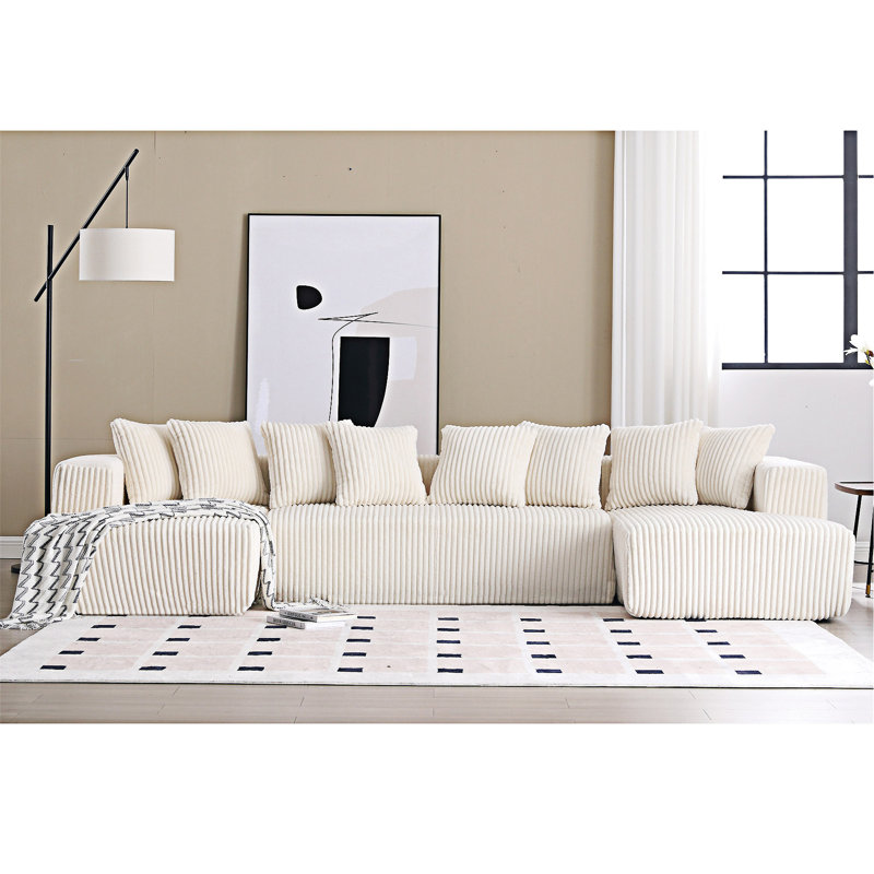 Canapé modulaire rembourré, Blanc ancien