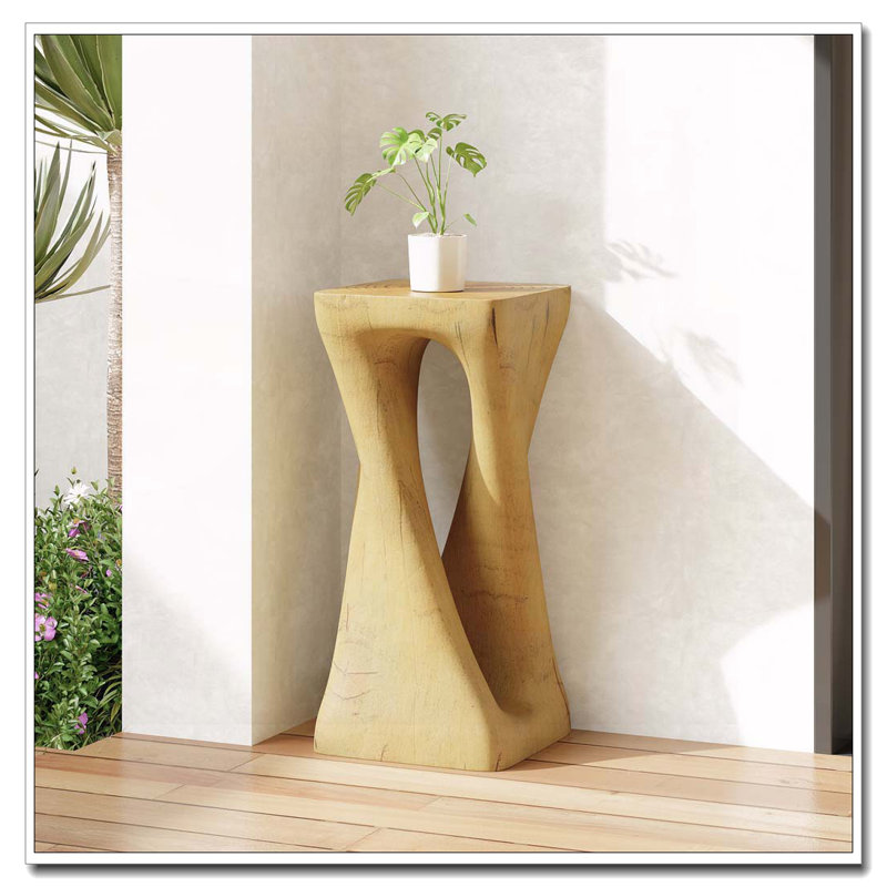 Table d'appoint d'extérieur, tabouret de jardin pour patio, table d'appoint décorative pour terrasse de balcon côté piscine