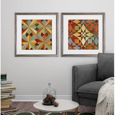 " Kaleidoscope Quilt " 2 - Pieces