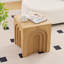 Petite table d'appoint carrée 15,74 po avec table d'appoint et table de chevet pour salon, chambre à coucher, nature