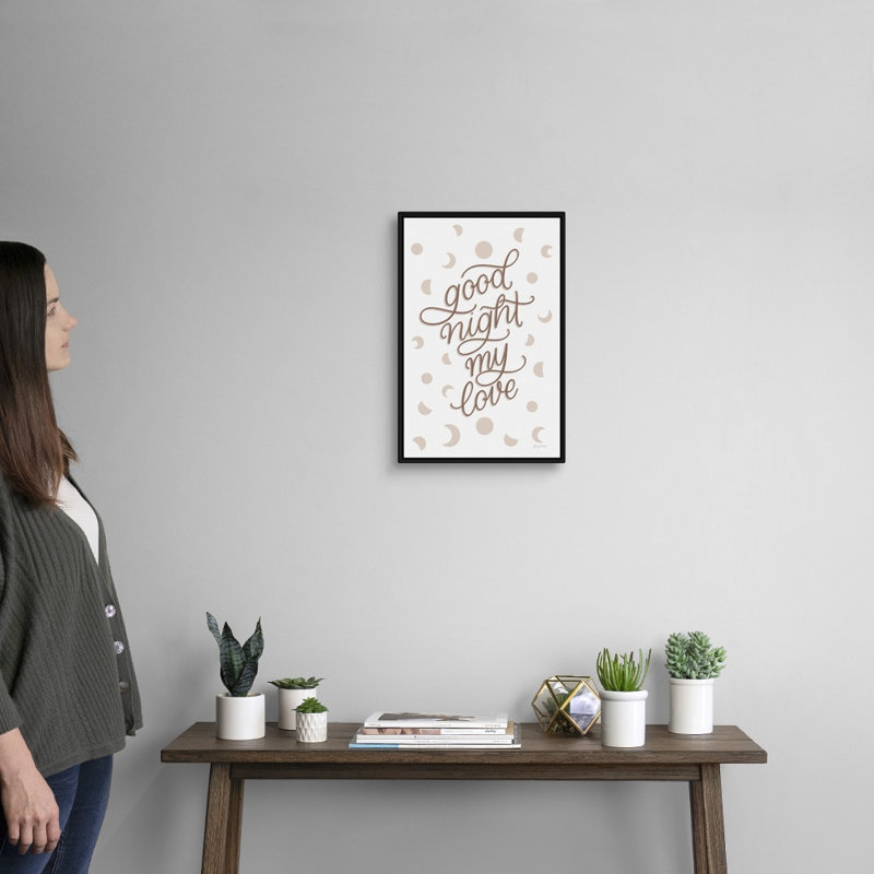 «Boho Nursery VI» par Becky Thorns, reproduction d'art textuel sur toile, H 20 po x l 14 po x P 1,75 po, Cadre flottant noir