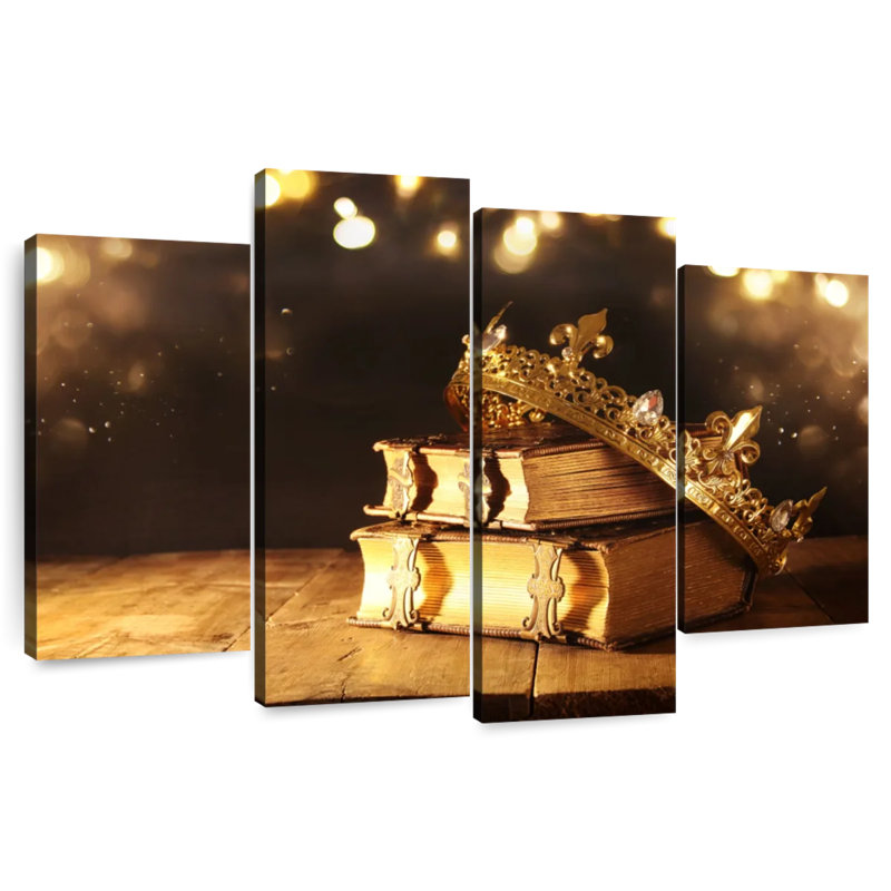 Kerner Crown On Books, 54" H x 84" W