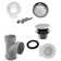 1-1/2" Sch. 40 PVC Tip-Toe Drain Plumber's Pack with Patented Deep Soak 2-Hole Overflow, Elbows and Tee