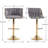 Swivel Adjustable Height Bar Stool Modern Velvet Barstool with Barrel Back Kitchen Island Counter Bar Chair with Golden Base-174205732-174205728