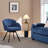  Flower-shaped Swivel Chenille Accent Armchair-1264712850