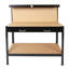 Établi en bois 45,28 po - capacité de 300 lb, structure en acier massif et plateau en MDF robuste avec panneau perforé, tiroir et tablette inférieure, table de rangement imperméable et résistante à la rouille pour atelier / garage / maison / bureau-1876222334