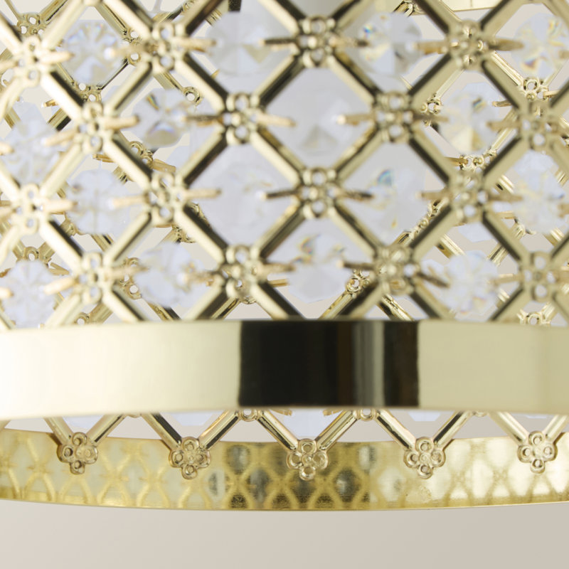 16.5cm H Metal Drum Lamp Shade ( Clip On ), Gold