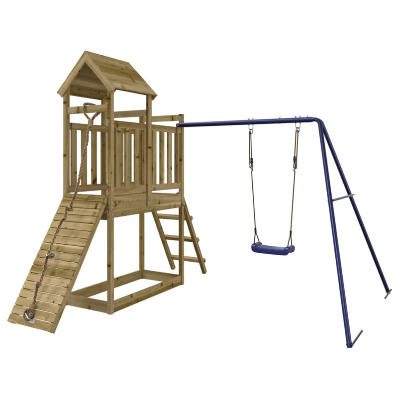 Dusek Freeport Park Swing Set with 1 Swing(s), Impregnated Wood Pine