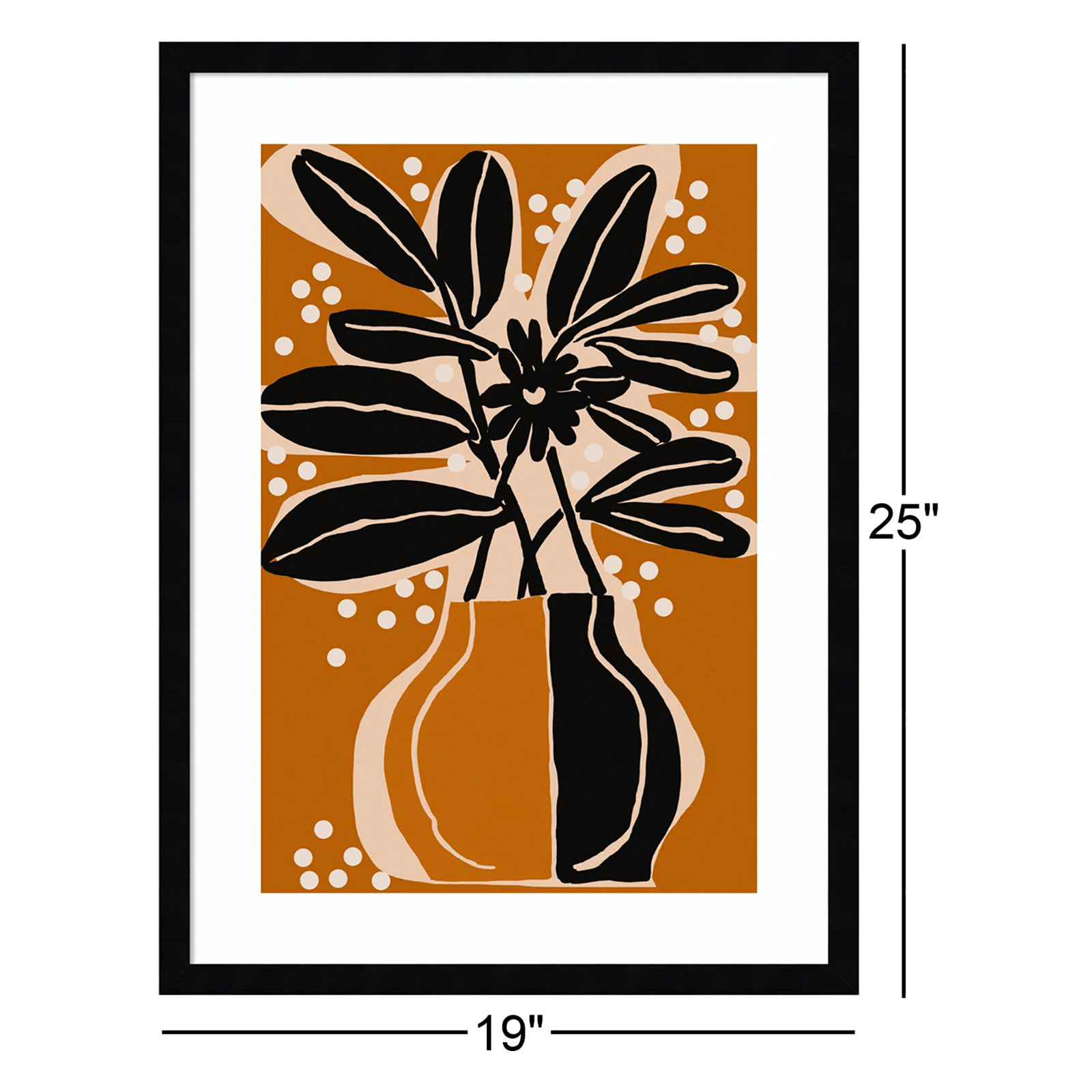 Ochre Still Life No 6 by Treechild Wood Framed Wall Art Print, Black, 25" H x 19" W