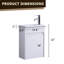 Ensemble de meuble-lavabo simple mural 16 po-1568307716