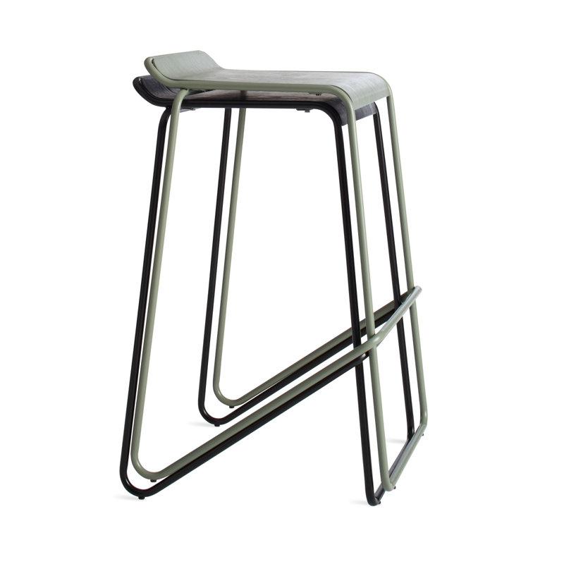 Ready Stool with Metal Frame, Black, Bar Stool (30" Seat Height)