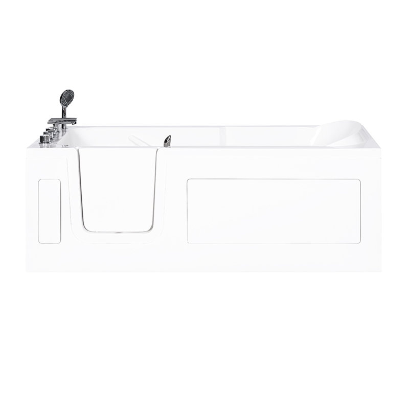 Abberton 1700mm x 760mm Freestanding Acrylic Bathtub, Left