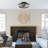 Indoor Flush Mount Ceiling Fan with Light, LED Acrylic Shade, Hidden Blades Ceiling Fan with Remote Control-1247684029
