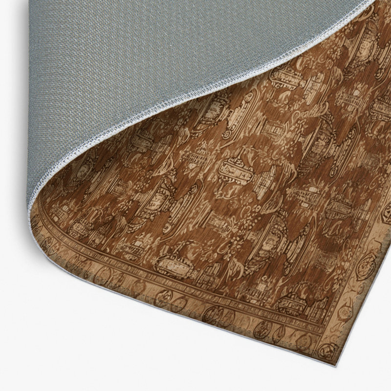 Tapis d'intérieur et d'extérieur brun français, Rectangulaire 2 pi x 3 pi