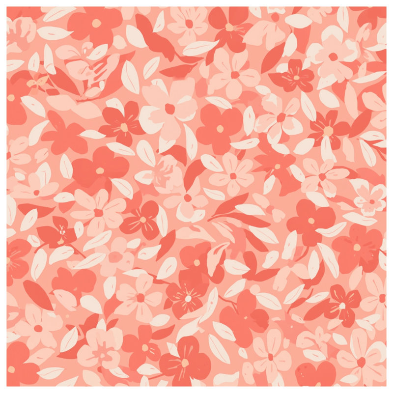 Tapis de bain rose à motif floral, L 24 po x L 17 po