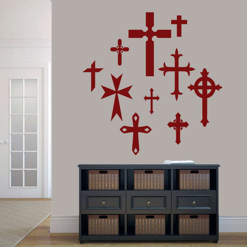 Adhésif décoratif ensemble de croix, Canneberge