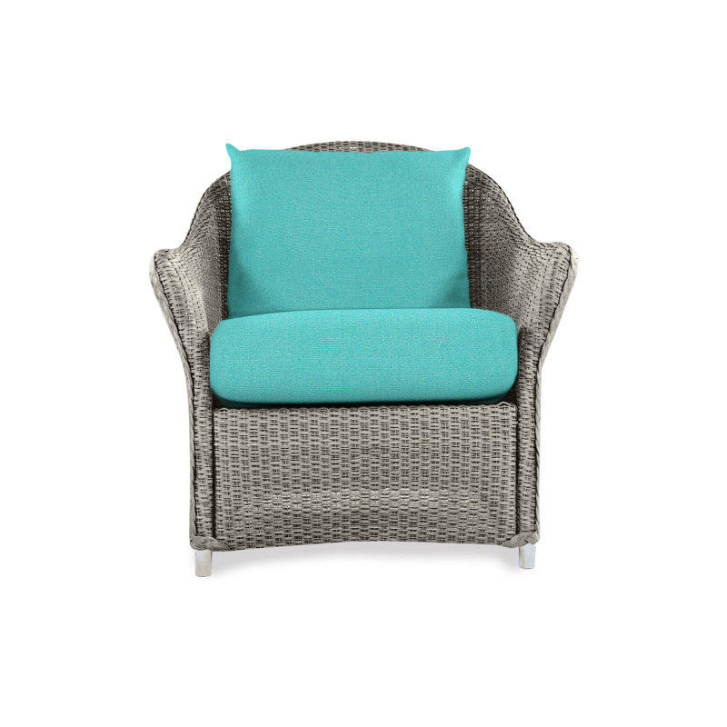 Weekend Retreat Outdoor Lounge Chair, Pewter, Canvas Natural Sunbrella® Canvas