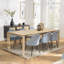 Eliass Extendable Oak Solid Wood Dining Table
