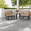 Ensemble de salle à manger de patio compact en acier 3 pièces moderne pour petits espaces