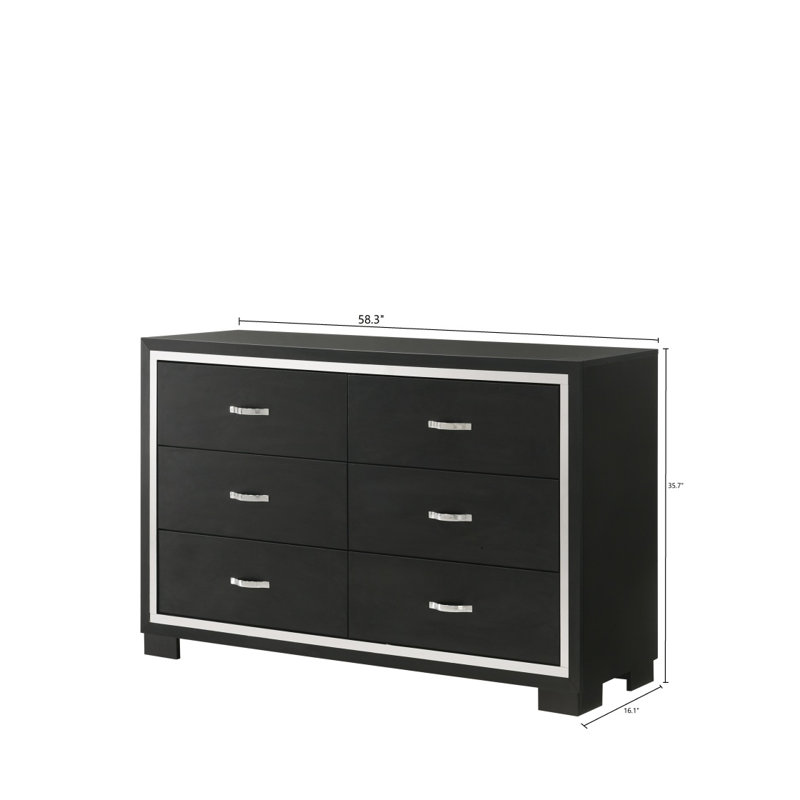 Mobilier de chambre à coucher moderne moderne en bois noir