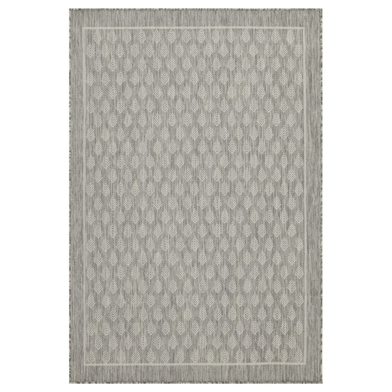 Rayon de soleil argenté en métal 7 po X 7 pi 3 po Tapis intérieur / extérieur