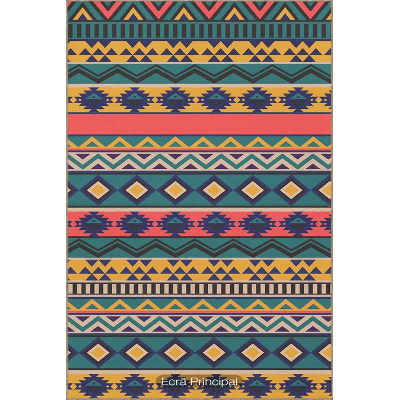 Multi Color Mixed Geometric Shape Pattern Modern Decorative Machine Washable Area Rug
