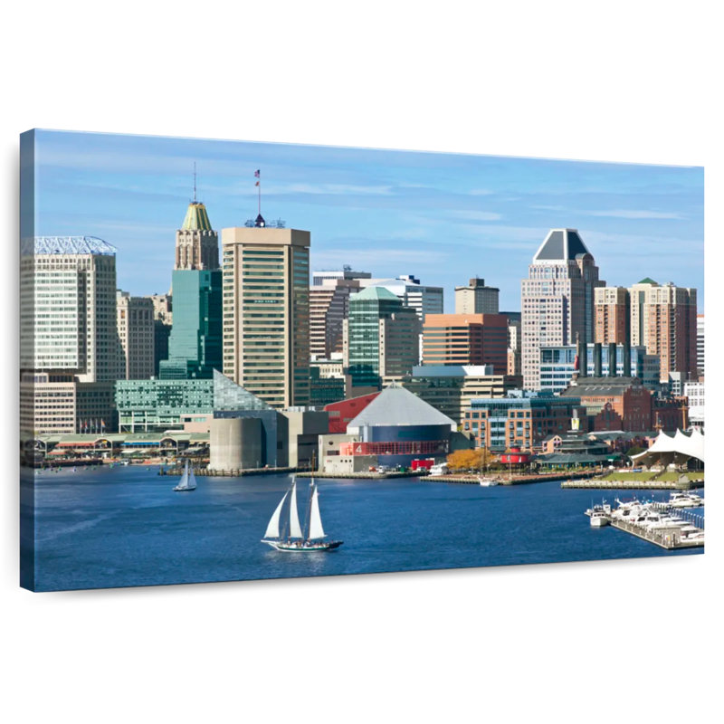 Ravi Inner Harbor Baltimore, H 20 po x l 30 po