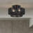 Asllan 3 Light Black Large Semi-flush