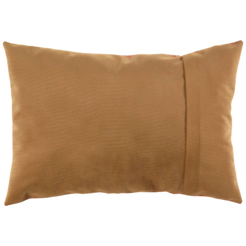 Square Pillow Cover & Insert, 16"H x 24"W, Red/Green, Rectangle