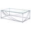 Ensemble de table basse et de table de bout 2 pièces en chrome