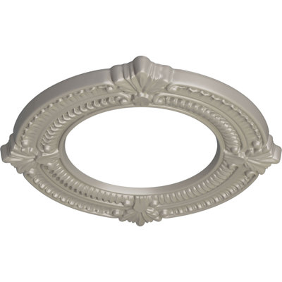 Médaillon de plafond Endurathane Palmetto, DE 11 1/2 po x P 1 po, finition brique réfractaire peinte à la main