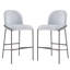 Tabouret de bar intérieur en métal, structure antique avec tissu, ensemble de 2-196393710