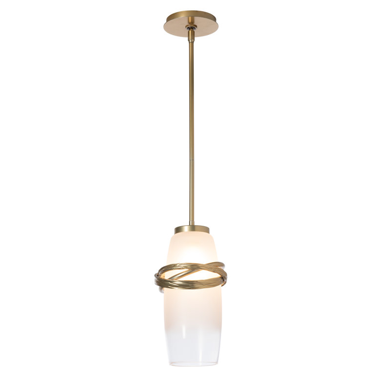 Trilogy Mini Pendant, Modern Brass, Frosted Gradient, Modern Brass