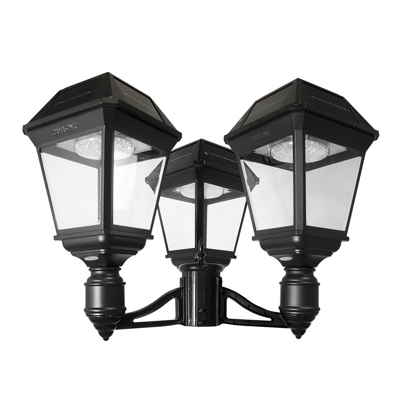 Imperial III Commercial Solar Triple Post Light with Dual Color Temperature and 3" Fitter