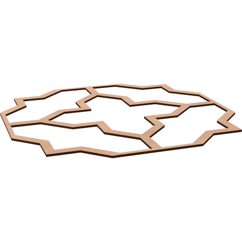 Charpente de plafond décorative Laird, H 33 po x l 33 po x P 0,375 po, Aulne