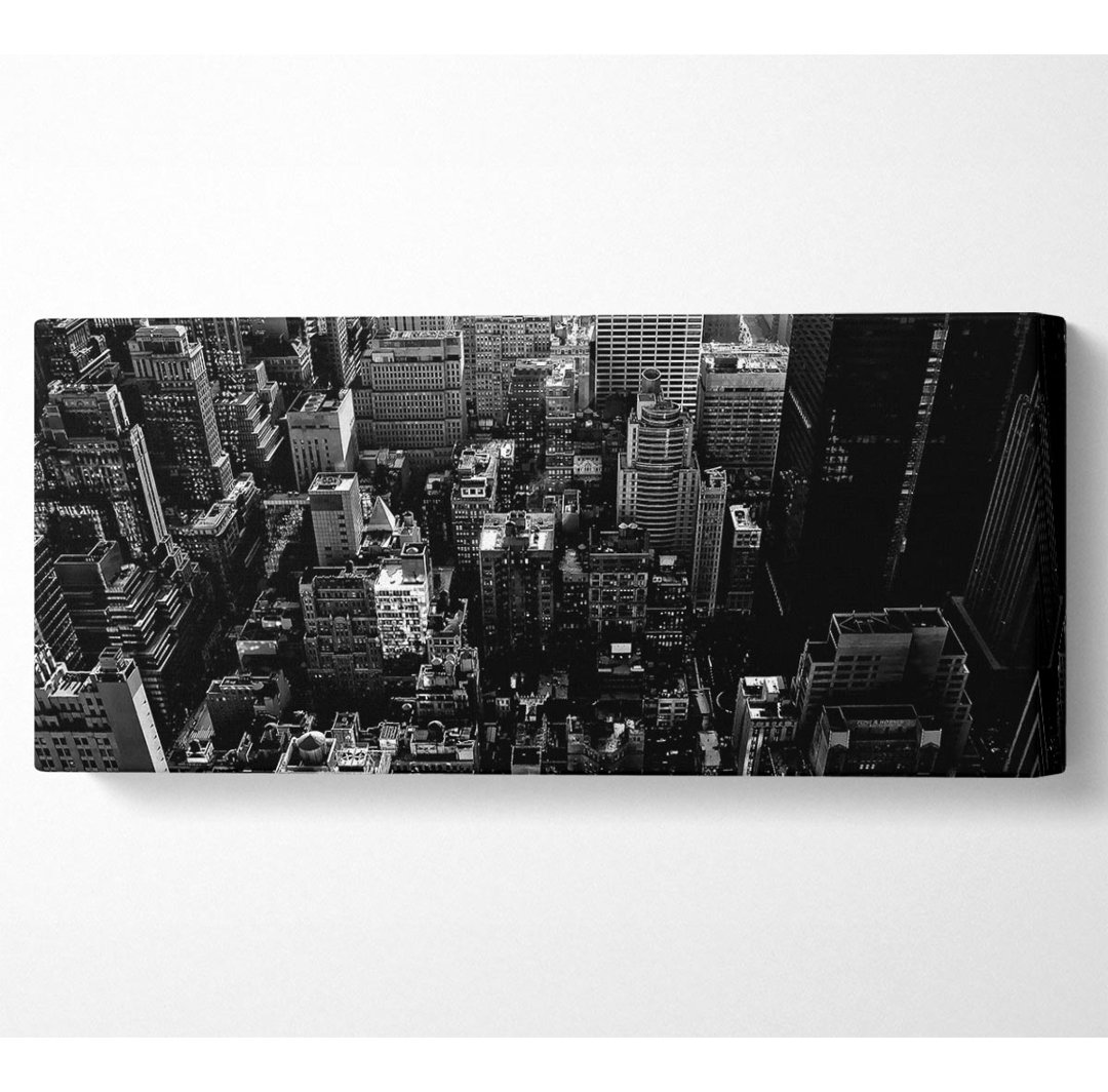 New York City Schwarz und Weiß - Kunstdrucke auf Leinwand - Wrapped Canvas