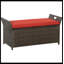 Banc de rangement en osier brun Outsunny-110145328