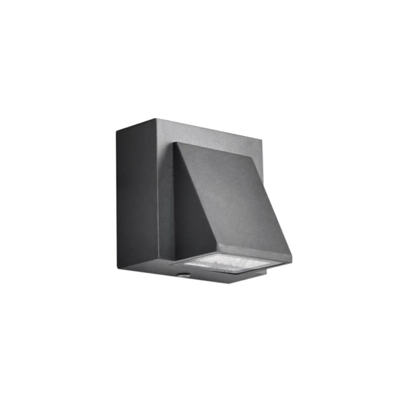 Bleboo Black 7.8cm H Integrated LED Outdoor Armed Sconce