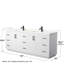 Ensemble de meuble-lavabo double autoportant 84 po avec plateau en quartz Miranda-98184374-98184375-98169319